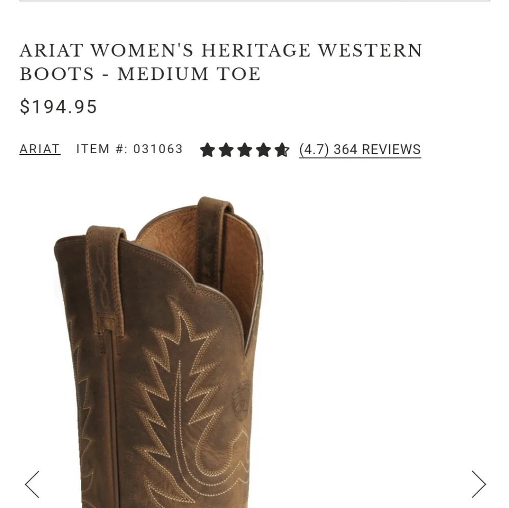 Ariat Women's Heritage Distressed Brown Western Boots Size 7B - Picture 15 of 16